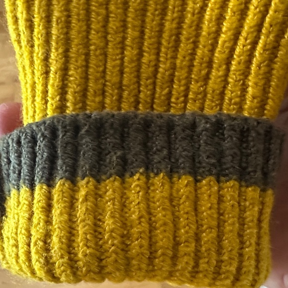 CAbi Shipshape Mustard V-Neck Pullover Sweater in Dijon Mustard Yellow - Picture 5 of 13